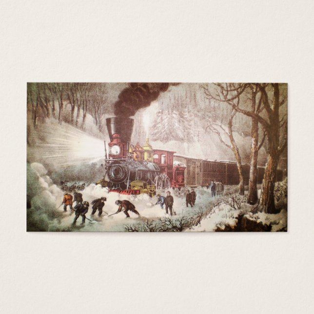     Snowbound Train Christmas Gift Tags (Front)