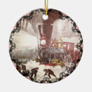 Snowbound Train Ornament