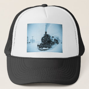 Snowbound Train Vintage Trucker Hat