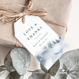Snowbound Wedding Thank You Favour Gift Tags