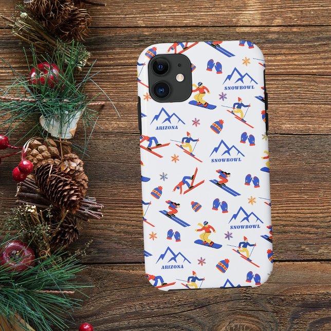 Snowbowl Arizona Mountain Ski Snowboard Pattern Case-Mate iPhone Case (Creator Uploaded)