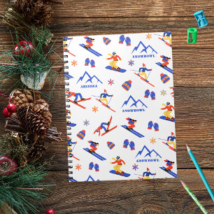 Snowbowl Arizona Mountain Ski Snowboard Pattern Notebook