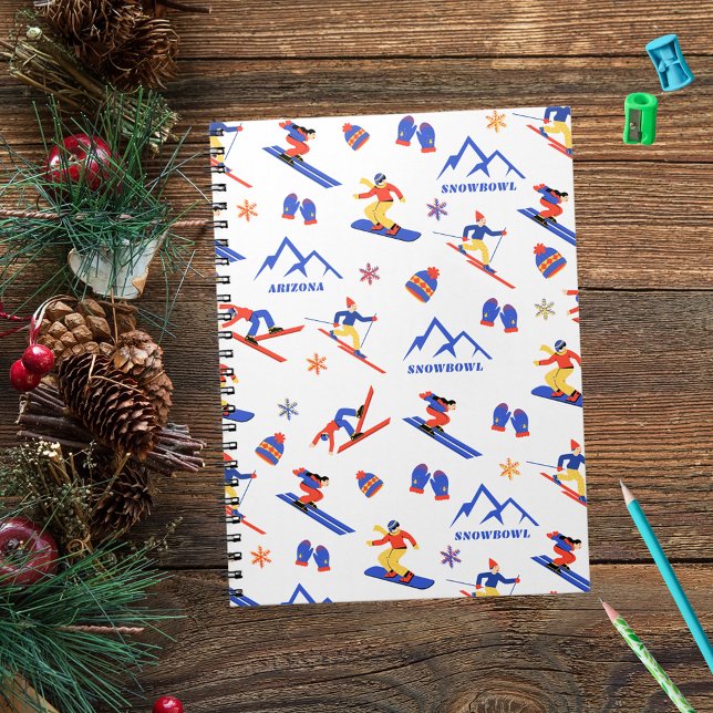 Snowbowl Arizona Mountain Ski Snowboard Pattern Notebook (Creator Uploaded)