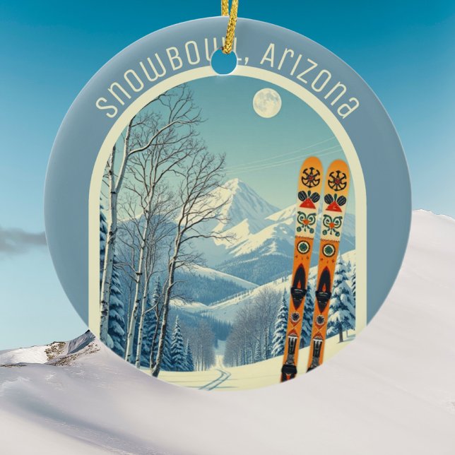Snowbowl Arizona ski souvenir  Ceramic Tree Decoration (Creator Uploaded)