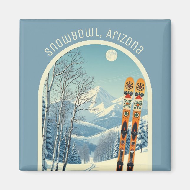 Snowbowl Arizona ski vacation Magnet (Front)