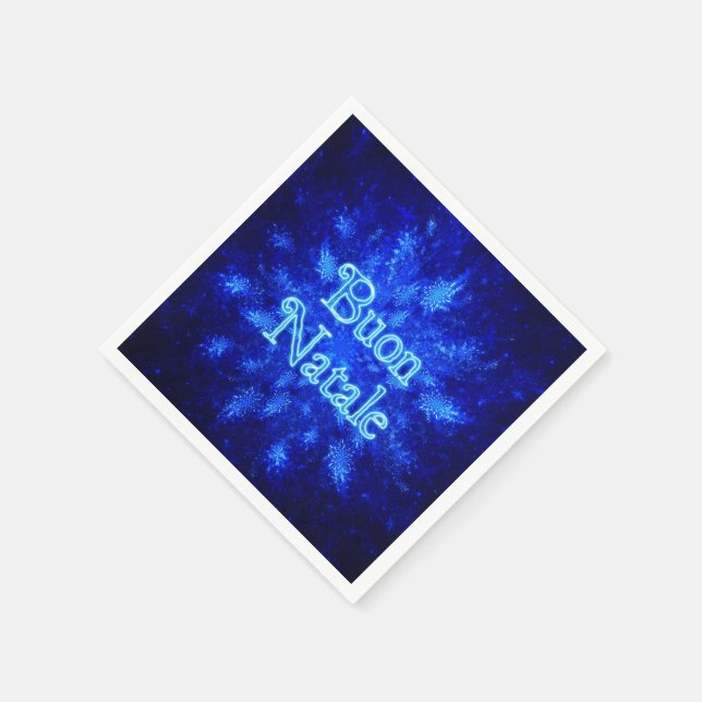 Snowburst - Buon Natale Napkin (Corner)