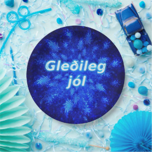 Snowburst - Gleðileg Jól Paper Plate