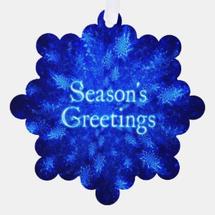 Snowburst - Season's Greetings Tree Decoration Card