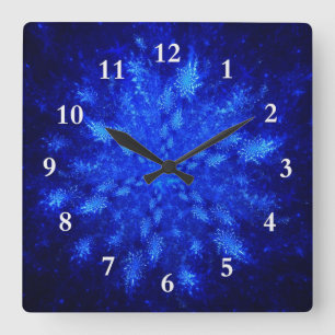 Snowburst Square Wall Clock