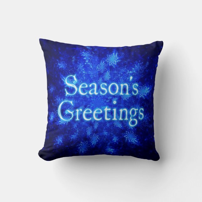 Snowburst Throw Pillow (Front)
