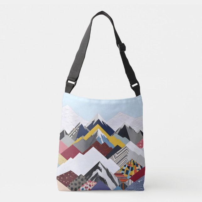 Snowcap Mountains Crossbody Bag (Front)