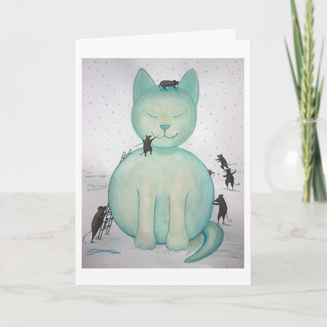Snowcat Holiday Card (Front)