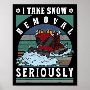 Snowcat Snow Groomer Snowboarding Mountain Profess Poster