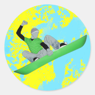 snowcore. classic round sticker