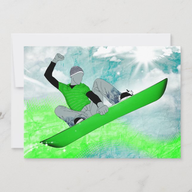 snowcore : snowboard invitation (Front)