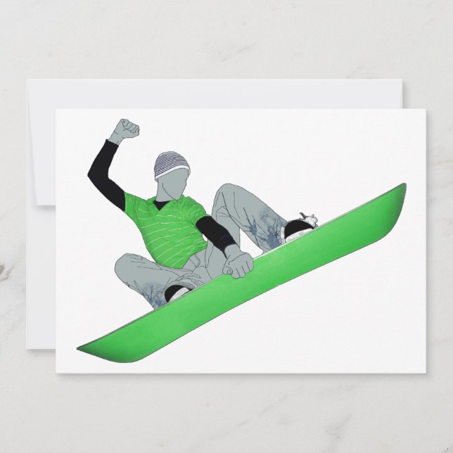snowcore : snowboard invitation (Front)