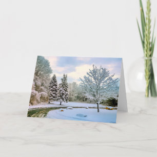 Snowcovered trees card
