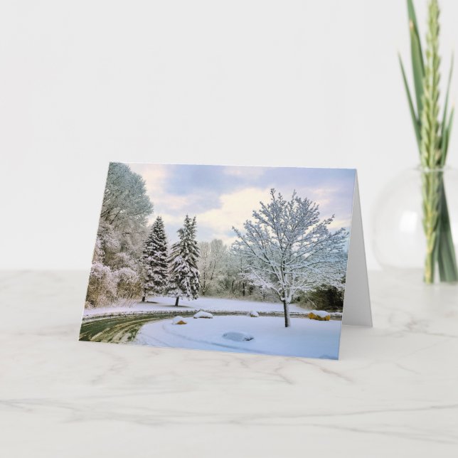Snowcovered trees card (Front)