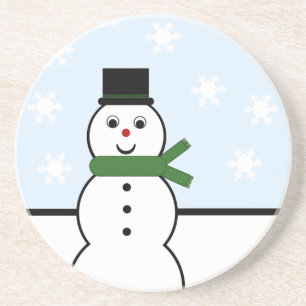 Snowday Snowman Holiday Coaster