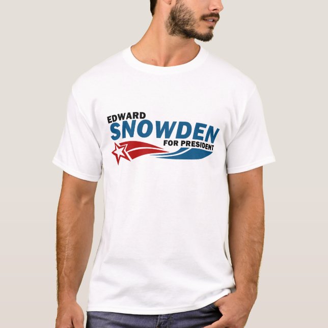Snowden American Hero For President T-Shirt (Front)