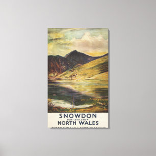 Snowdon Mountain View Railway Poster Canvas Print