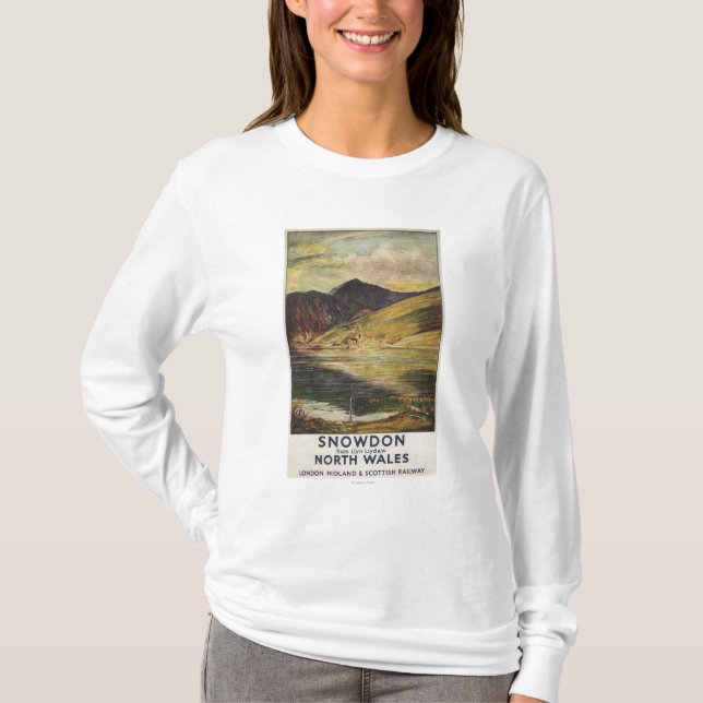 Snowdon Mountain View Railway Poster T-Shirt (Front)