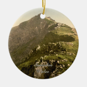 Snowdon - The Last Mile, Gwynedd, Wales Ceramic Tree Decoration
