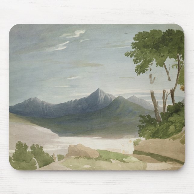 Snowdon (w/c with pencil) mouse mat (Front)