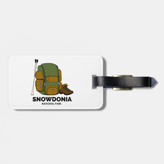 Snowdonia National Park Backpack Luggage Tag (Back Horizontal)