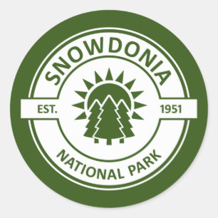 Snowdonia National Park Classic Round Sticker