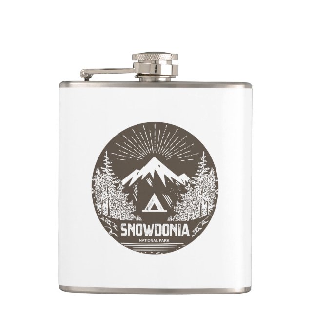 Snowdonia National Park Hip Flask (Front)