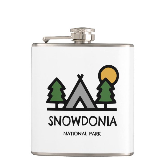 Snowdonia National Park Hip Flask (Front)