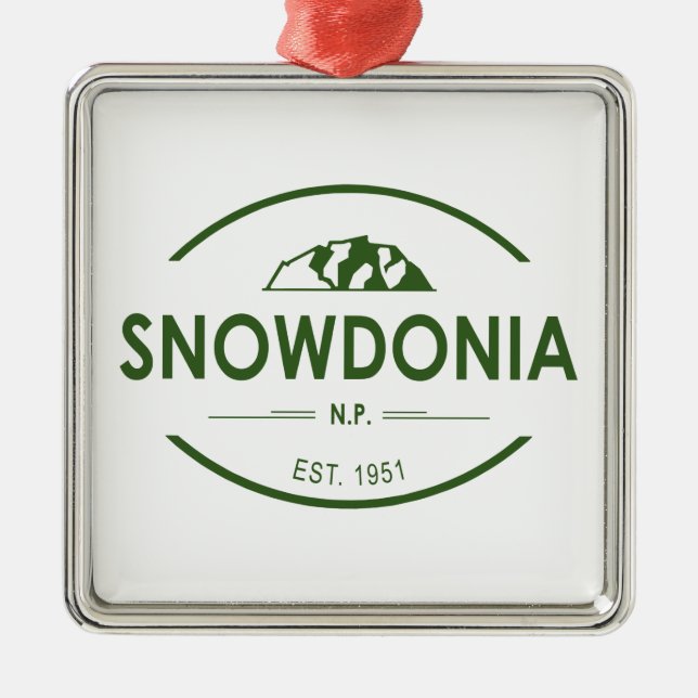 Snowdonia National Park Metal Tree Decoration (Front)