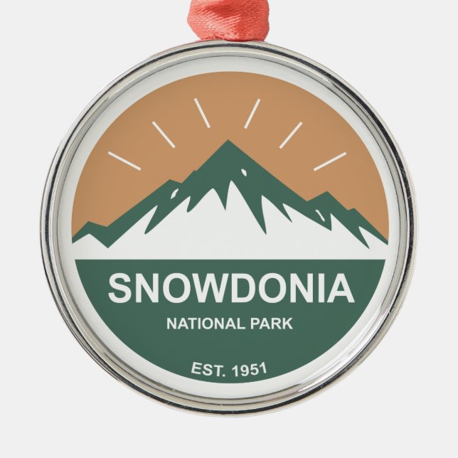 Snowdonia National Park Metal Tree Decoration (Front)