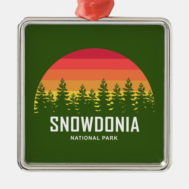 Snowdonia National Park Metal Tree Decoration (Front)