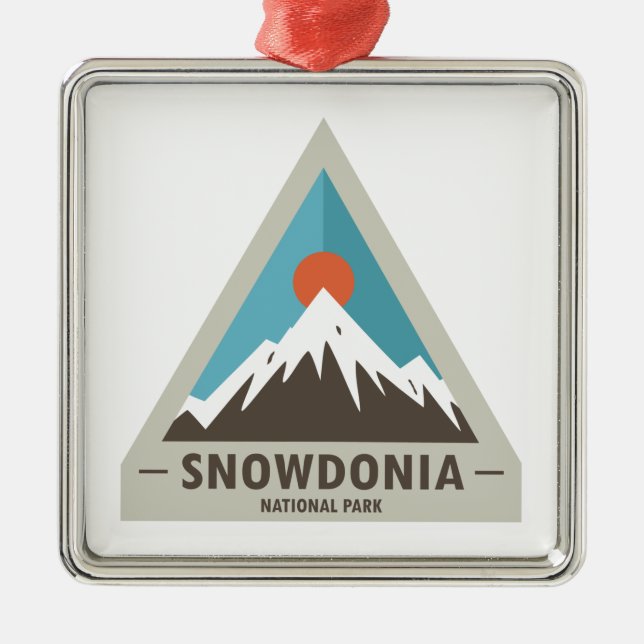 Snowdonia National Park Metal Tree Decoration (Front)