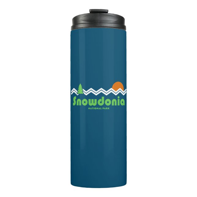 Snowdonia National Park Retro Thermal Tumbler (Front)