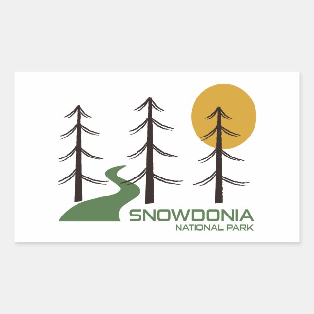 Snowdonia National Park Trail Rectangular Sticker (Front)
