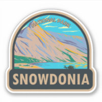 Snowdonia National Park Wales Lake Glaslyn Vintage