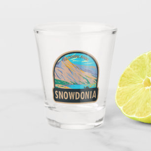 Snowdonia National Park Wales Lake Glaslyn Vintage Shot Glass