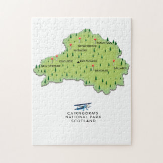 Snowdonia national park, Wales map Jigsaw Puzzle