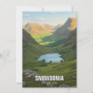 Snowdonia National Park Wales Travel Holiday Card