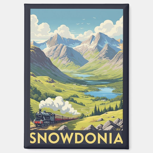 Snowdonia National Park Wales Travel Magnet (Front)