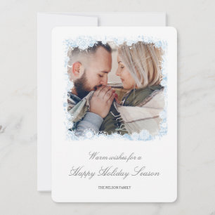 Snowdrift Frame Photo Holiday Card