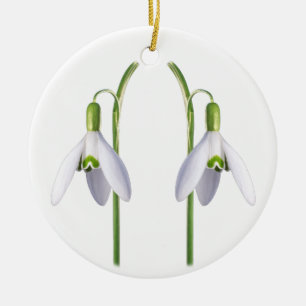 Snowdrop. Ceramic Tree Decoration