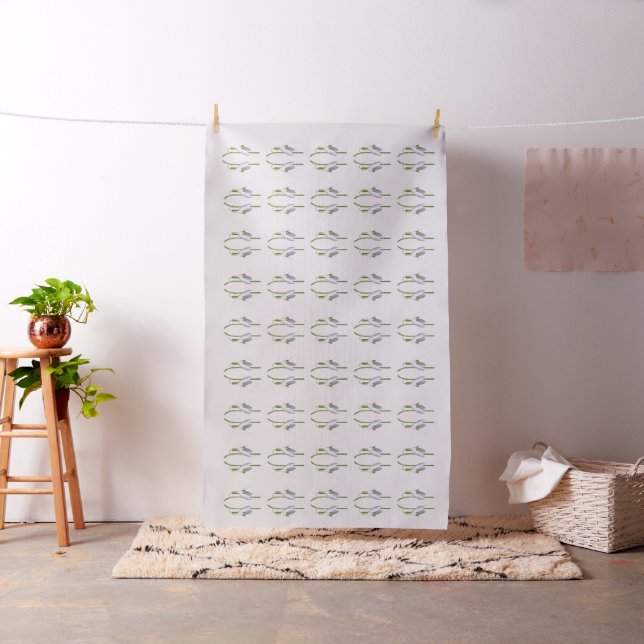 Snowdrop Fabric Pattern. (In Situ)