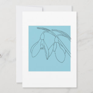 Snowdrop flower custom invitation