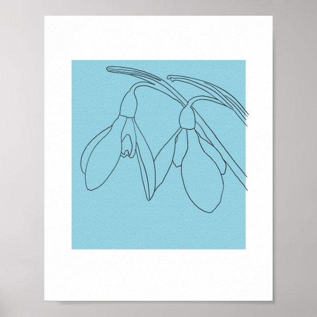 Snowdrop flower custom  poster (Front)