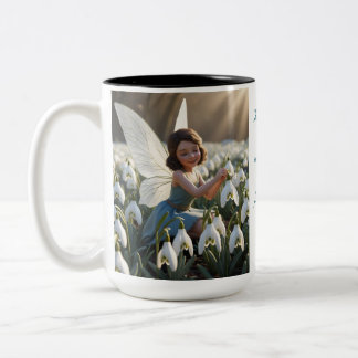 Snowdrop Flower Fairy Two-Tone Coffee Mug