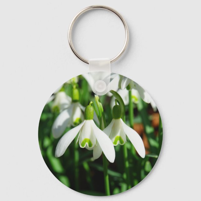 Snowdrop flowers key ring (Front)